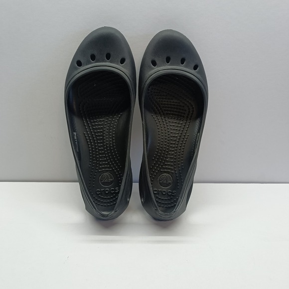 Crocs Kadee Ballet Flat Shoes Women's 7 Black Comfort Slip On Loafer Lightweight - Picture 1 of 10